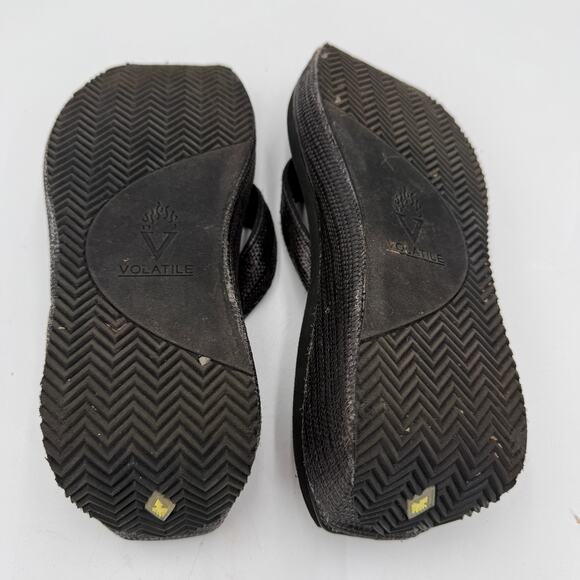 Volatile Island Platform Wedge Thong Flip Flop Sandals Size 7 - Picture 8 of 8